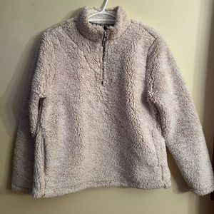 Fuzzy Off White Quarter Zip